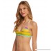 Raisins Women's Newport Stripe Macrame Bikini Top Yellow Small B07FN891PB